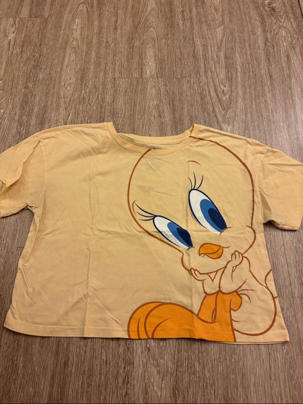Warner Bros. Tweety Graphic Crop Tee - Yellow & Blue